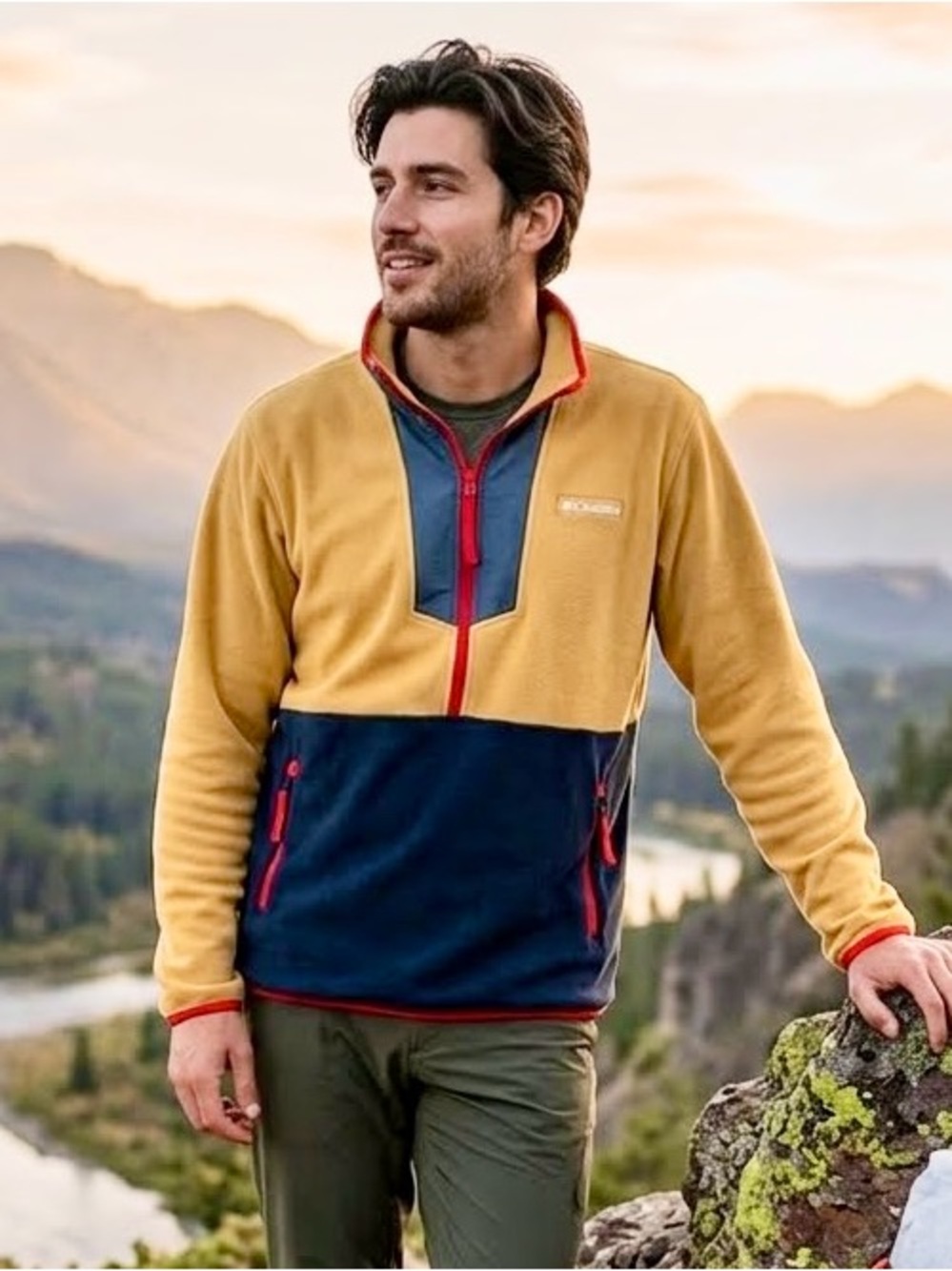 NWT Columbia Men's Large Sequoia Grove Half-Zip Fleece